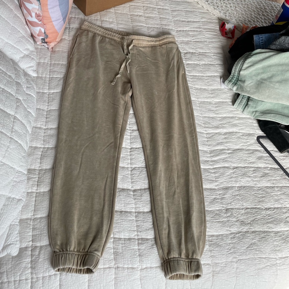 Tan sweat pants